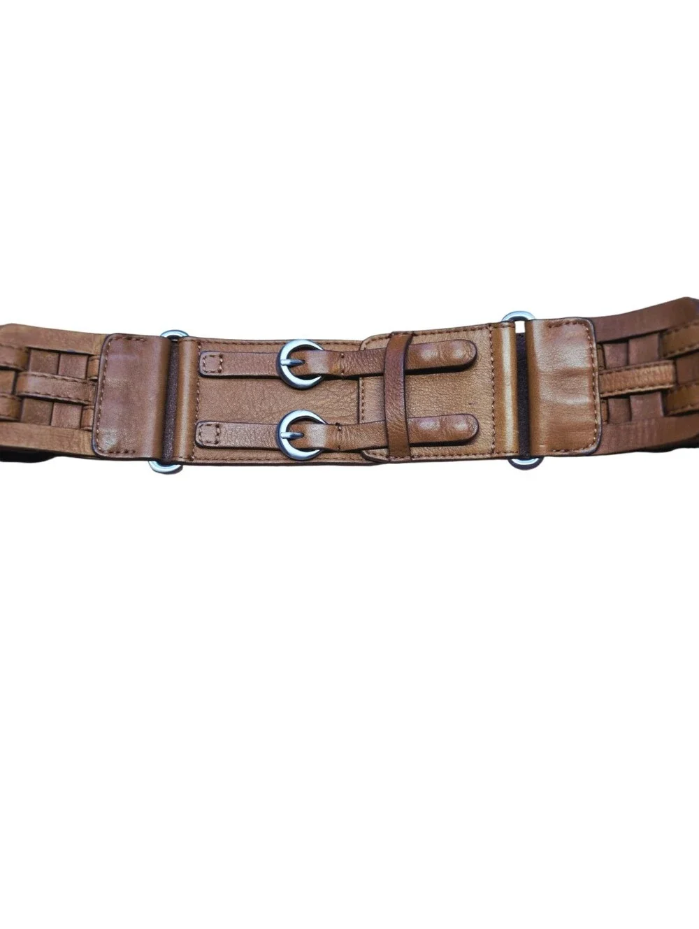 Brown Woven Leather Belt 36-40